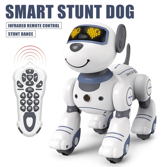 Funny RC Robot Electronic Dog Stunt Dog Voice Command Programmable Touch-sense Music Song Robot Dog for Children's Toys