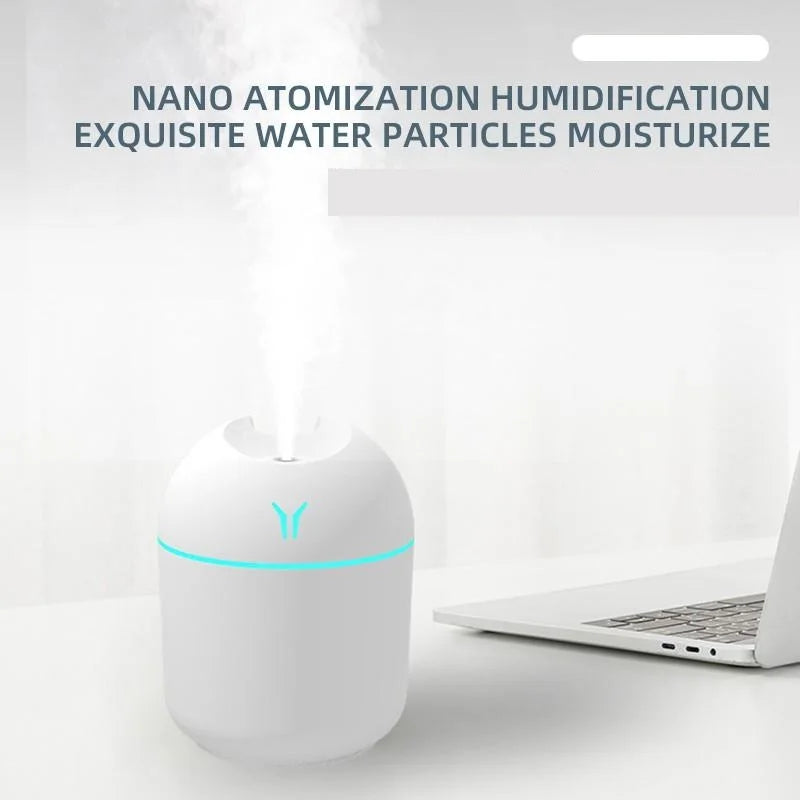 250ML USB Mini Air Humidifier Aroma Essential Oil Diffuser For Home Car Ultrasonic Mute Mist Maker Diffuser with LED Color Lamp