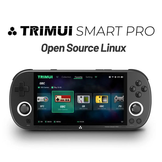 Trimui Smart Pro Handheld Game Console 4.96''IPS Screen Linux System Joystick RGB Lighting Smartpro Retro Video Game Player Gift