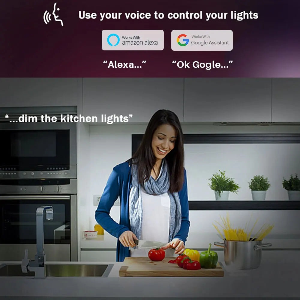 Tuya Smart Bulb E27 WiFi/Bluetooth Dimmable LED Light Bulb RGBCW 100-240V Smart Life App Control Support Alexa Google Home
