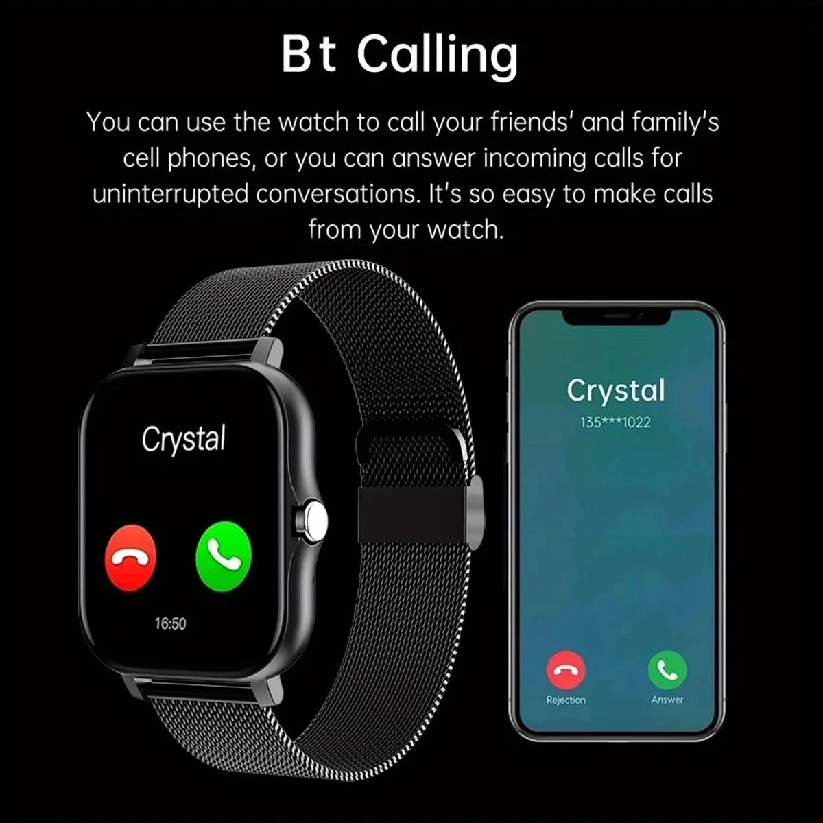 Smart Watch For Men Women Gift For Xiaomi Full Touch Screen Sport Fitness Watches BT Call Digital Smartwatch Wristwatch 2024 New